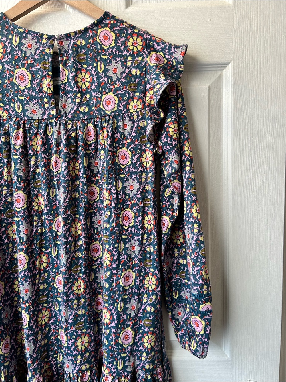 Boden Floral Ruffle Trim Dress US4 EUC - Picture 4 of 13